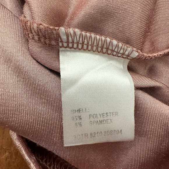 Women’s Large Blush Pink Crushed Velour Flutter Sleeve Short Sleeve Top - Picture 6 of 8